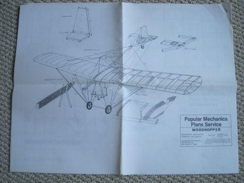 Woodhopper ultralight original plans, manual and related material; like new- vg