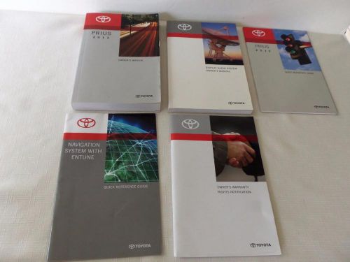2013 toyota prius owners manual guide book set