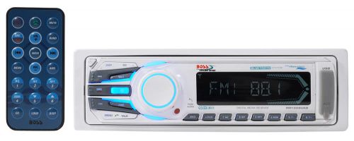 Boss mr1308bua single-din marine receiver w. bluetooth, am/fm, aux, sd + remote