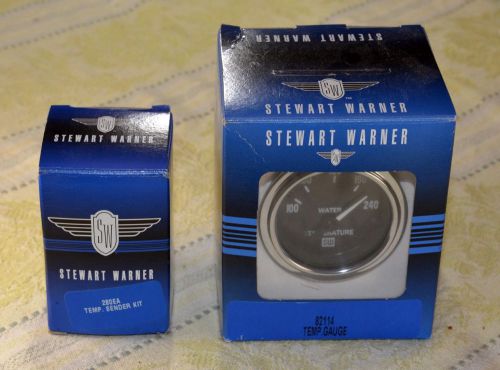 Stewart warner 82144  water temp gauge and sending unit 280ea - nib