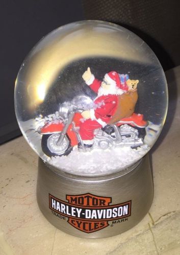 Harley davidson biker santa with bar and shield 2013 snowglobe 96807-14v