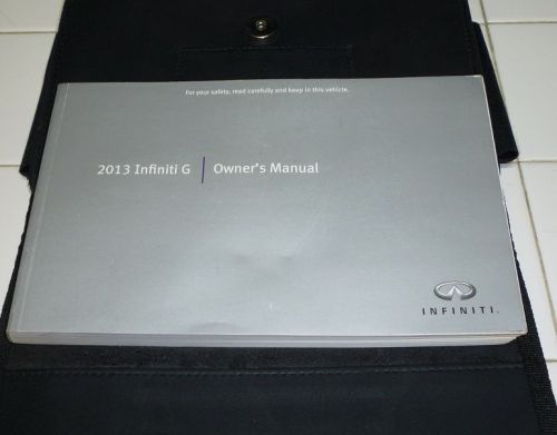 2013 infiniti g37 owners manual set guide 13 g 37 w/case