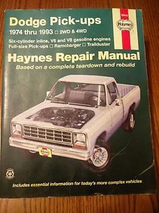 1974-1993 dodge all full-size  pickups  automotive repair manual haynes  #30040