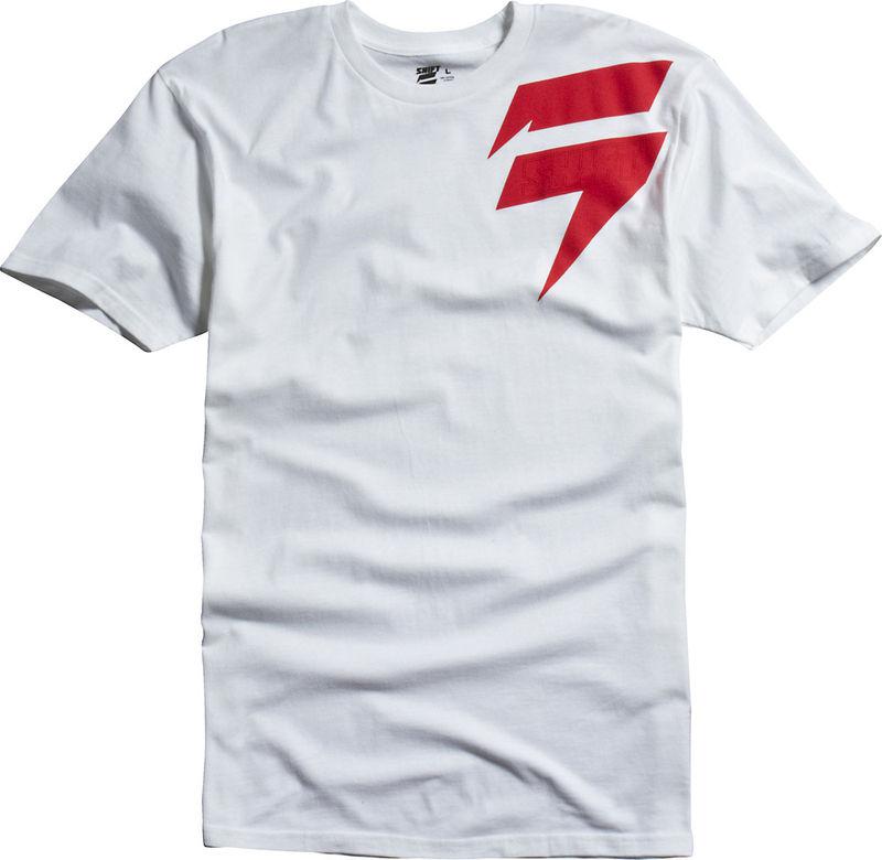 Shift barbolt white tee shirt  motocross t-shirt mx 2014 red