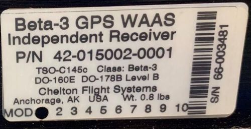 Beta-3 GPS WAAS Independent Receiver 42-015002-0001 Removed Working, US $6,150.00, image 5