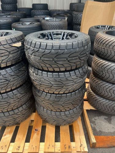 12" golf cart wheel on 22" directional 4-ply tire (set of 4)