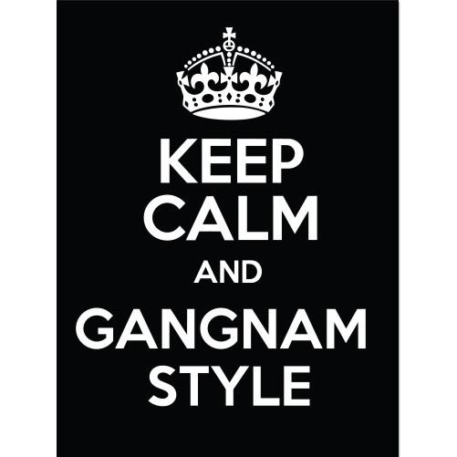 Keep calm and gangnam style kcco car bumper sticker decal 5" x 3"