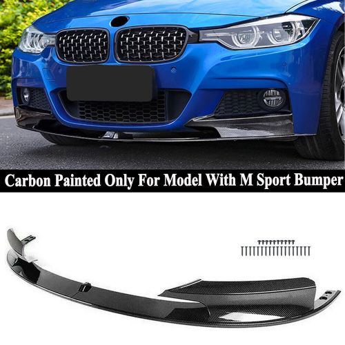 For BMW F30 F31 3 Series M Sport 2012-2018 Carbon Look Front Bumper Splitter Lip, US $54.99, image 5