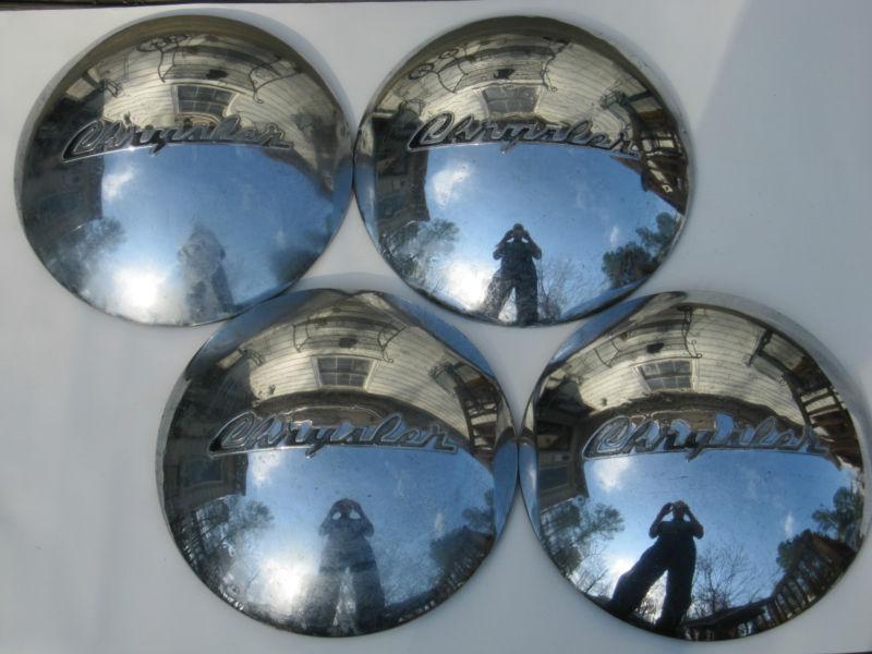 Sell 194648 CHRYSLER DOG DISH HUBCAPS, SET OF 4, 11" DIAMETER in