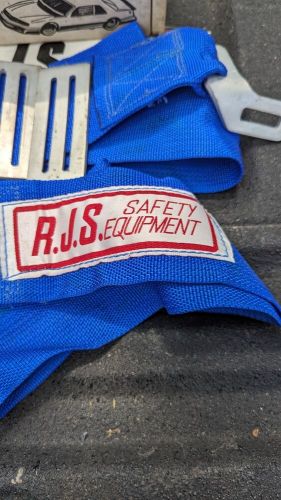 Vintage Race Car Harness Seat Belt 1991 Sprint Modified Drag Dirt Oval RJS Blue, US $29.99, image 8