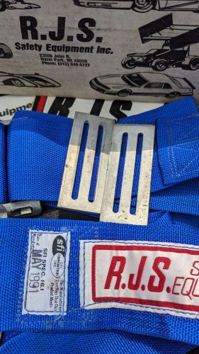 Vintage Race Car Harness Seat Belt 1991 Sprint Modified Drag Dirt Oval RJS Blue, US $29.99, image 9