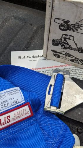 Vintage Race Car Harness Seat Belt 1991 Sprint Modified Drag Dirt Oval RJS Blue, US $29.99, image 18