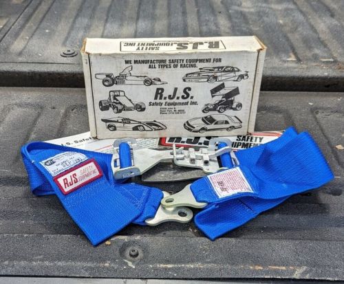 Vintage Race Car Harness Seat Belt 1991 Sprint Modified Drag Dirt Oval RJS Blue, US $29.99, image 20