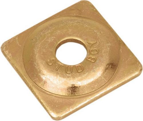 Stud boy square backer plates steel gold 5/16" 24-pack