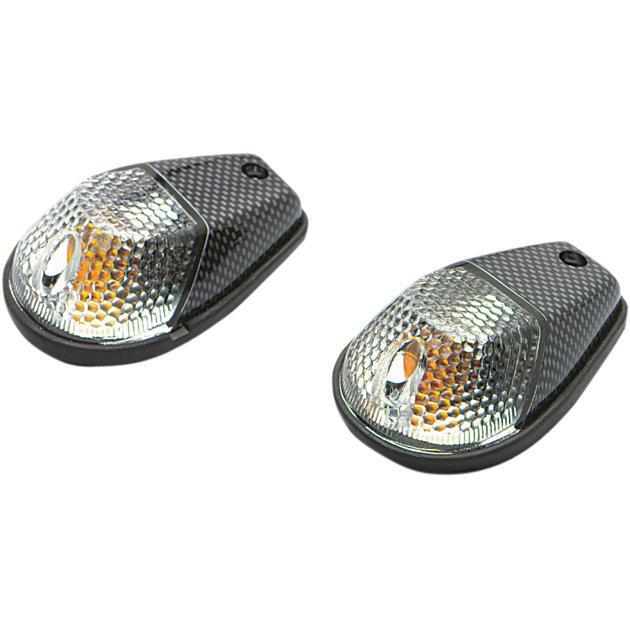 K&s flush mount marker light set dual filament carbon clear