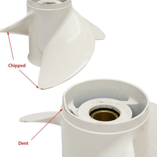 Yamaha K Series Boat Propeller | RH 13 1/2 x 15P Aluminum (Dent), US $159.32, image 4