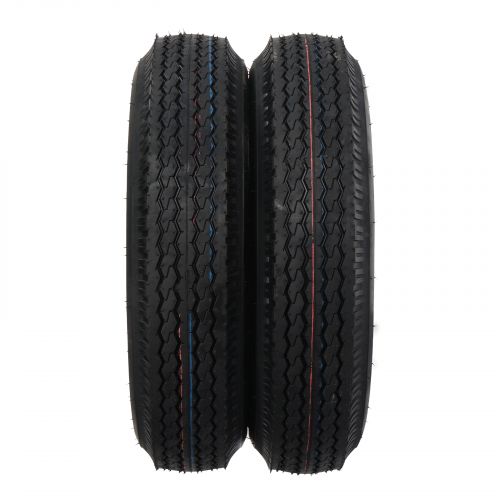 2pcs Trailer Tire On Rim 4.80-12 4.80x12 LRB 4 Lug Hole Bolt White Spoke Wheel, US $107.28, image 2