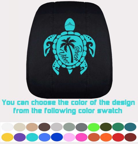 2 Custom fit Headrest covers w/ a nice turtle &palm tree fits Jeep wrangler, US $28.99, image 15