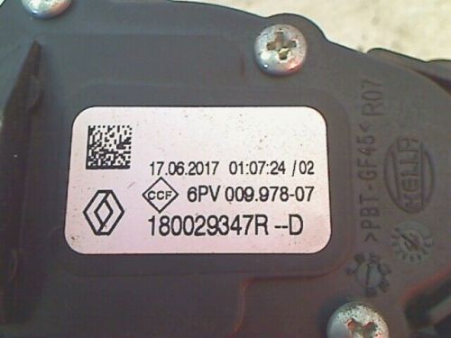 RENAULT CLIO IV (5R) 2017 ELECTRIC ACCELERATOR PEDAL 180029347RD #145106-, US $, image 3
