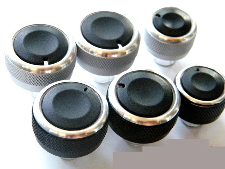 3pcs silver chrome set switch knob air ac control fit for vw passat jetta touran