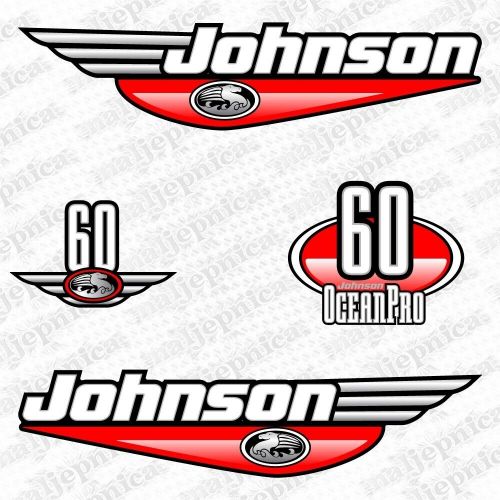 Johnson 60 Ocean Pro Red (92-00) Outboard Decal Aufkleber Adesivo Sticker Set, US $49.95, image 2