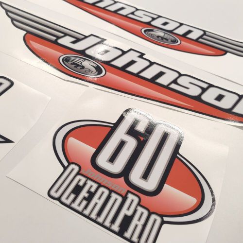 Johnson 60 Ocean Pro Red (92-00) Outboard Decal Aufkleber Adesivo Sticker Set, US $49.95, image 4