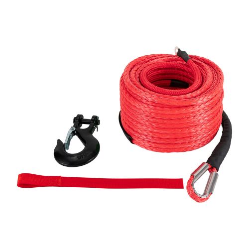 Orange 1/2x85ft Synthetic Winch Rope w/ Hook 31500LBS Car Tow Recovery Cable Tow, US $97.08, image 2