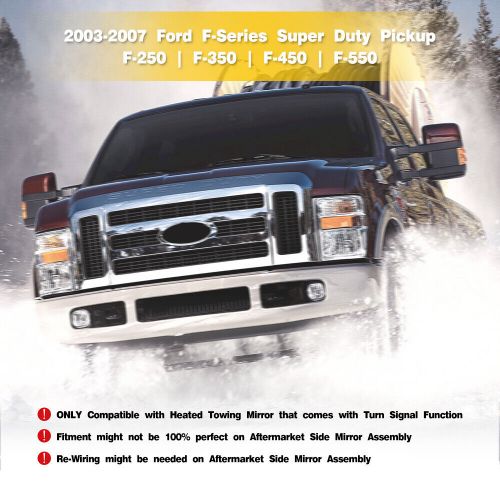 2PCS Flowing LED White/Amber Switchback Side Mirror for Lights 03-07 Ford F250, US $31.19, image 7