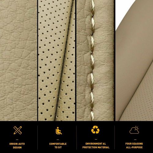 Driver Bottom Perfitated Seat Leather Tan fit Cover F250 fitd Lariat 2011-16 USA, US $41.99, image 5