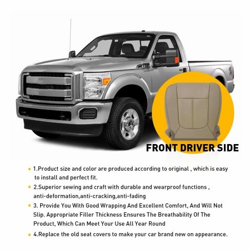 Driver Bottom Perfitated Seat Leather Tan fit Cover F250 fitd Lariat 2011-16 USA, US $41.99, image 9