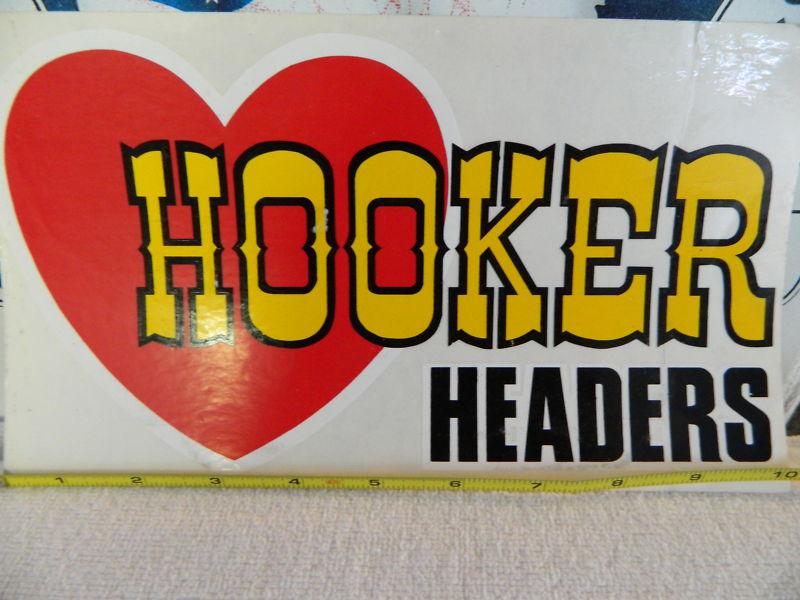 Hooker headers vintage sticker(large 10 by 5 inch) hot rat rod custom leadsled