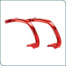 Polaris red ski toes loops - pair - oem- new in package- #2876062-293