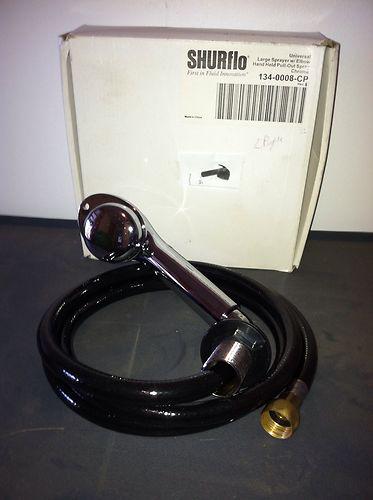 Shurflo universal large sprayer with elbow hand held pull out spray chrome rev b