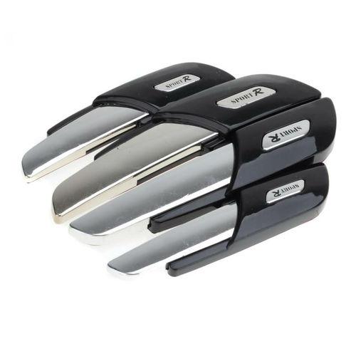 Car door crash anti-rub anti-scratch decorative article stickers-silver black