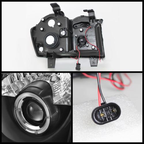 6000k SLIM XENON HID KIT+BLACK 08-10 GRAND CHEROKEE 2x HALO PROJECTOR HEADLIGHTS, US $209.99, image 2