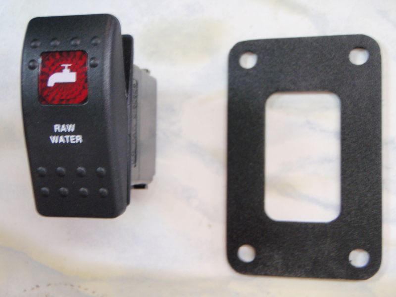 Raw water pump water with psc11 panel carling v1d1 1 red lens black contura ii