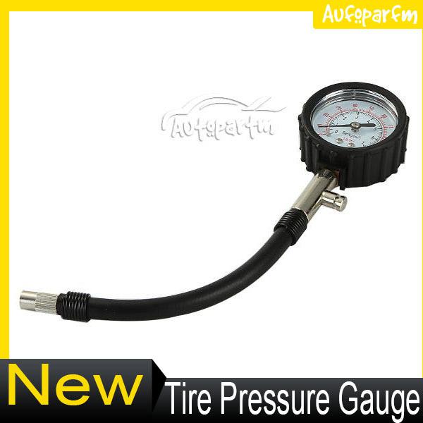 1 x black auto motor car truck bike tyre tire pressure vehicle air meter gauge 