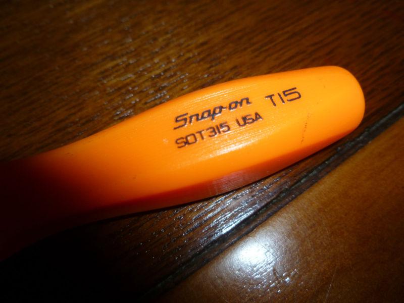 Snap-On Tools Mini - OrangeHandle Classic Torx Screwdriver T-15, US $10.00, image 2