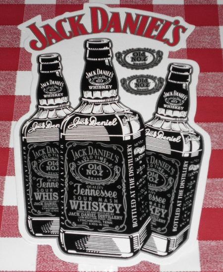 Large jack daniels bottle sticker, pvc, wall, bar, car decal & window 