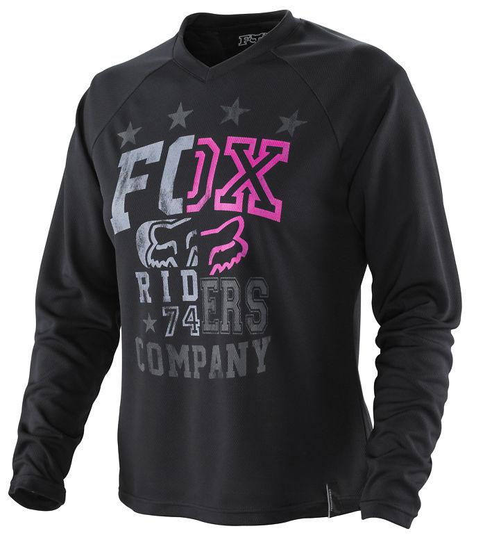 Fox womens switch zoom mx motocross dirtbike jersey lrg bk/pink 01057-285-l $ale