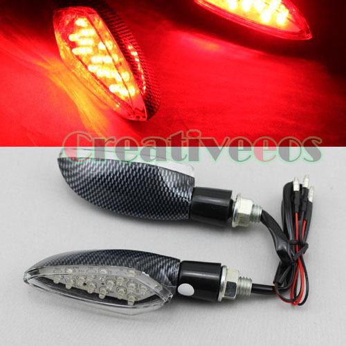 2x red motorcycle scooter turn signals led turn signal indicators lights light 