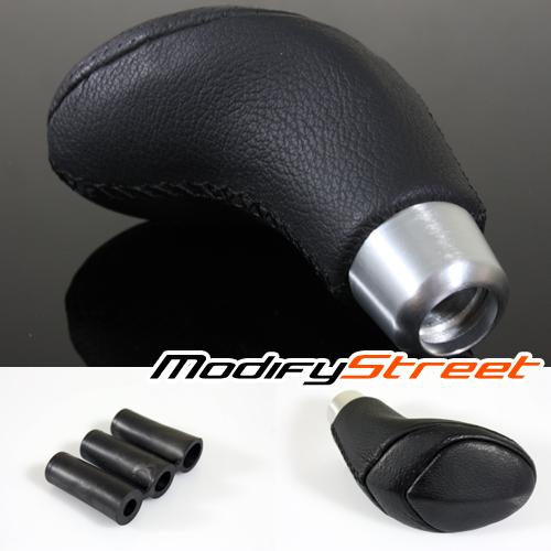 Universal ergonomic design high quality black leather manual stick shift knob