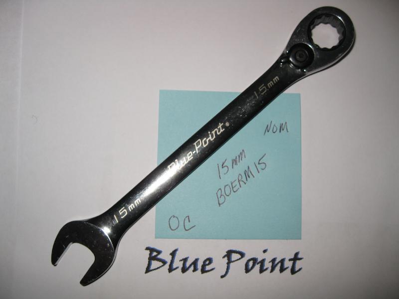 Blue point boerm 15 mm metric ratcheting box wrench nice