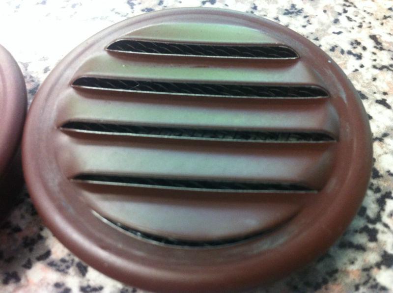 Lot of 2 pontoon boat seat storage air vents 2" brown free shipping! s52-62-0713