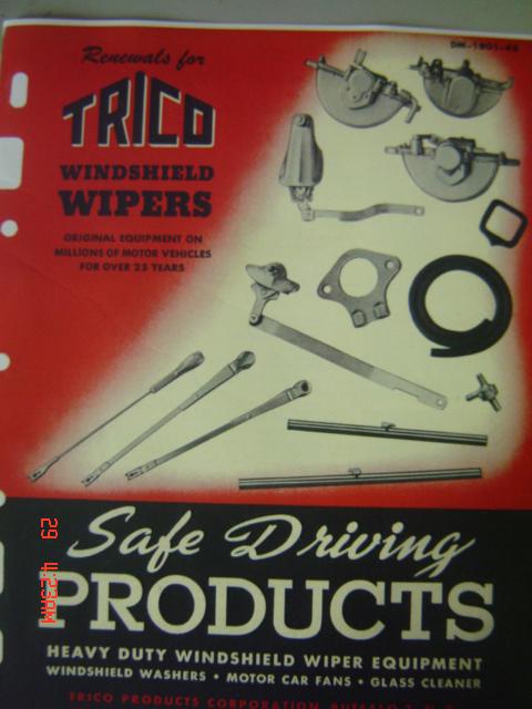1930-42 trico wiper parts catalog trico motor id part #s for arms blades & more