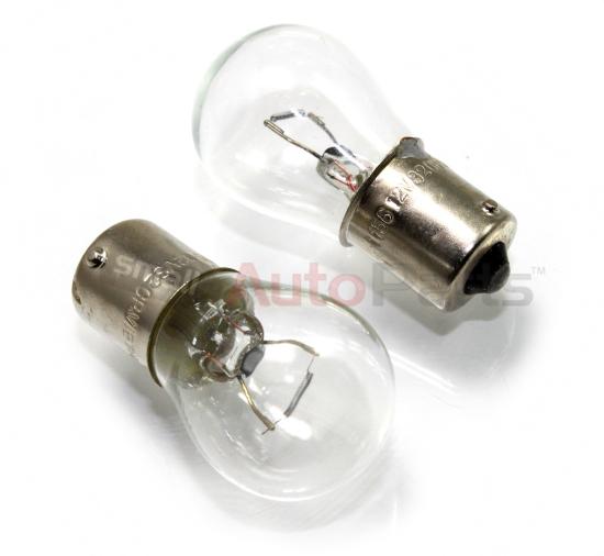 (2) 1156 clear/white bulbs for auto/car/motorcycle turn signal back-up lights
