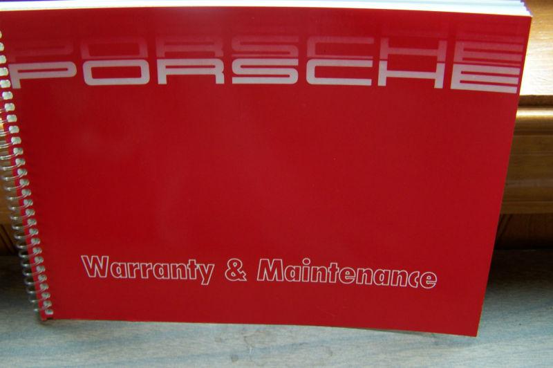 1986  porsche 911 owners maintenance book carrera turbo 928  parts service