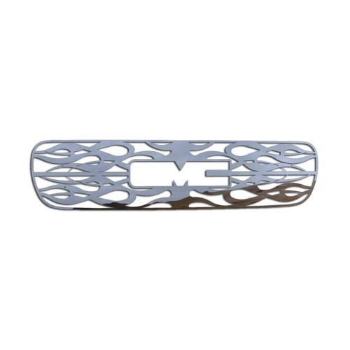 Gmc sierra ld 00-02 stainless horizontal flame front metal grille trim cover