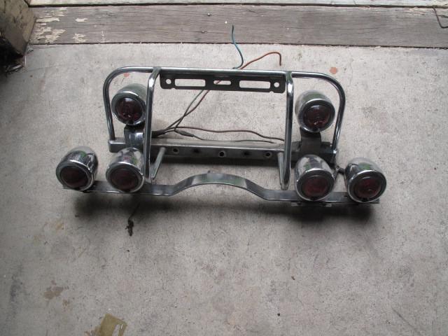 Custom chrome motorcycle tail light 