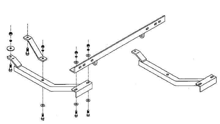 Blue ox dm7428 base plate for ford taurus 86 no h.o.